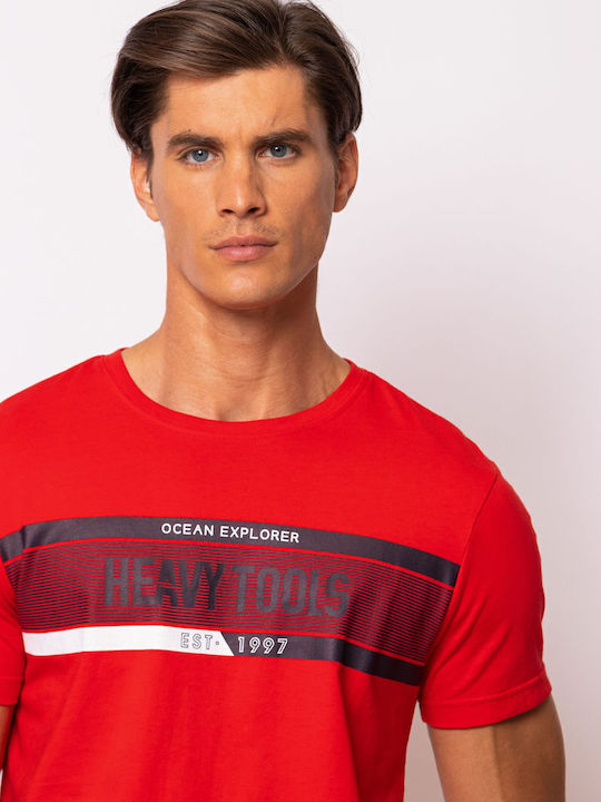 Herrenblusen Kurzarm T-Shirt Rot
