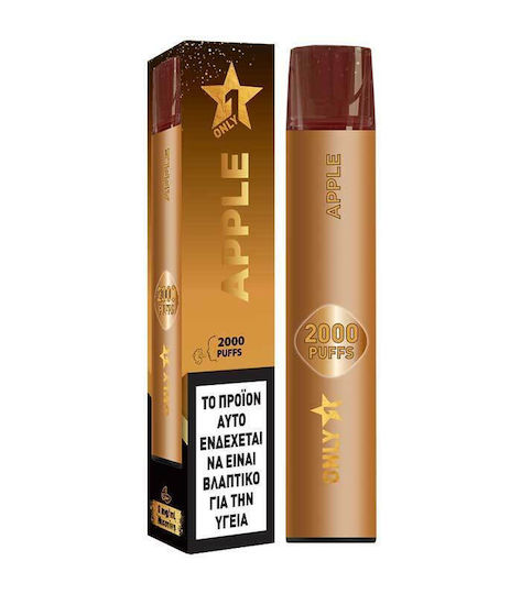 Only1 Disposable E-Cigarette 2000 Puffs Apple Without Nicotine 4.5ml Coffee