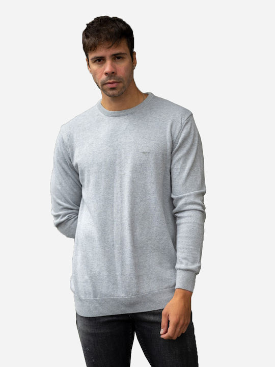 Yolofashion Men's Long Sleeve Sweater Gray