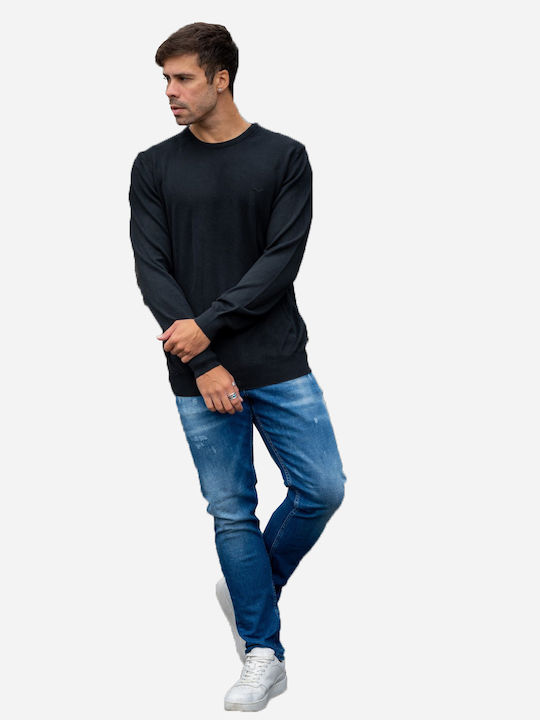 Yolofashion Men's Long Sleeve Sweater Black