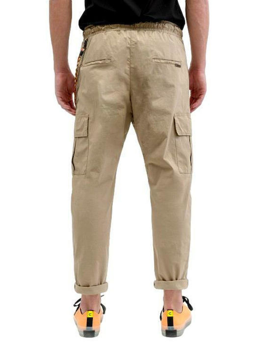 Gianni Lupo Herrenhose Cargo Elastisch Beige