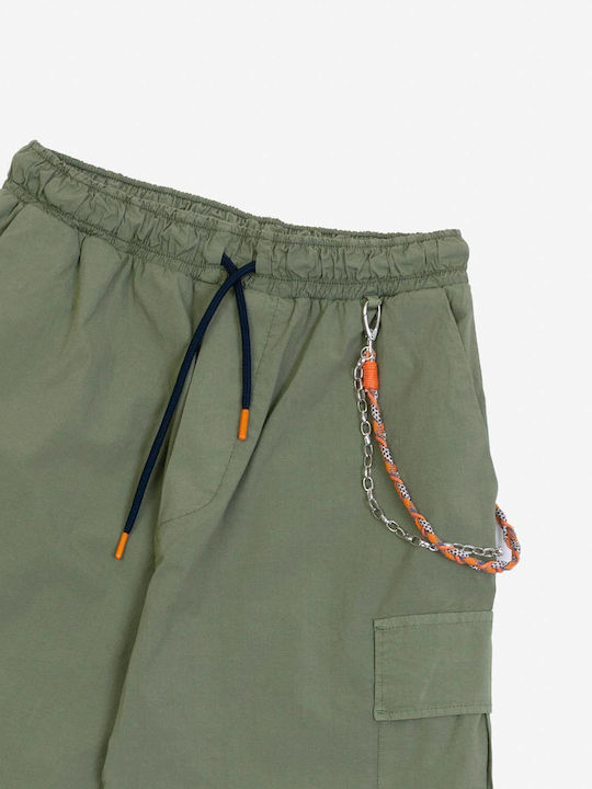Hose Cargo Elastisch in Tapered Schnitt Grün