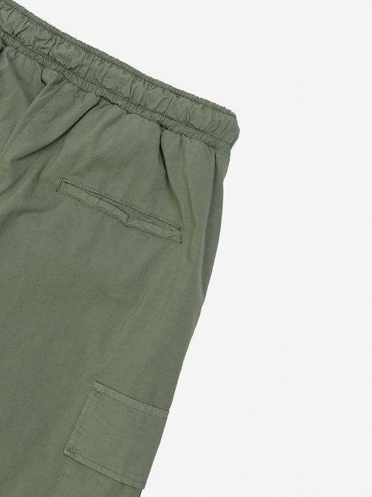 Hose Cargo Elastisch in Tapered Schnitt Grün