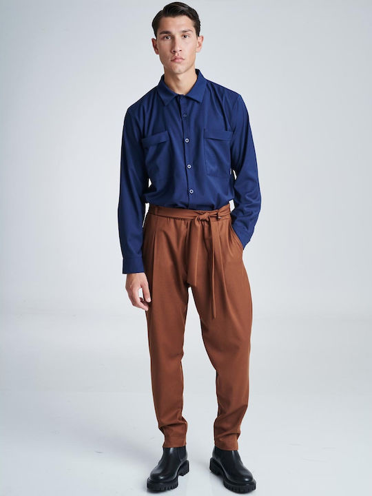 P/Coc Men's Trousers in Regular Fit Brown