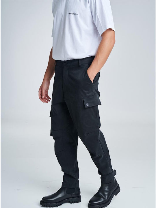 P/Coc Men's Cargo Elastic Trousers Black