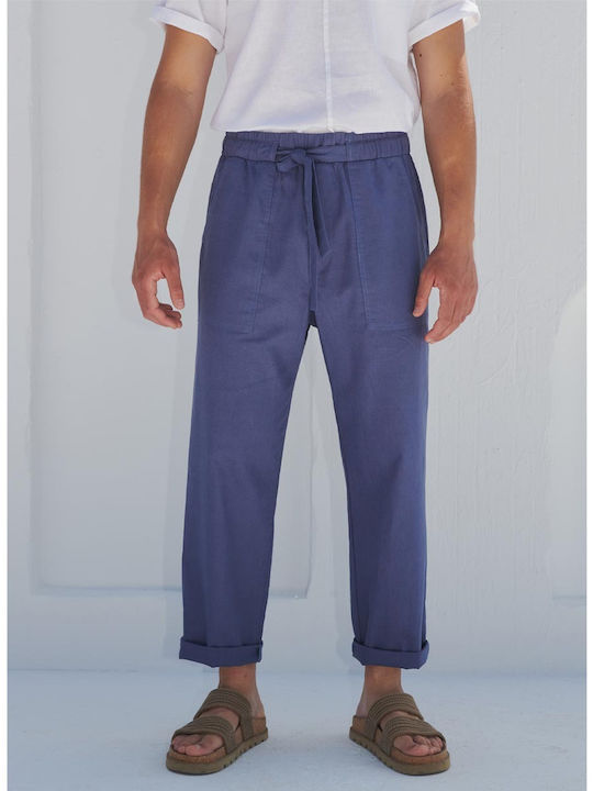 P/Coc Men's Trousers in Regular Fit Navy Blue