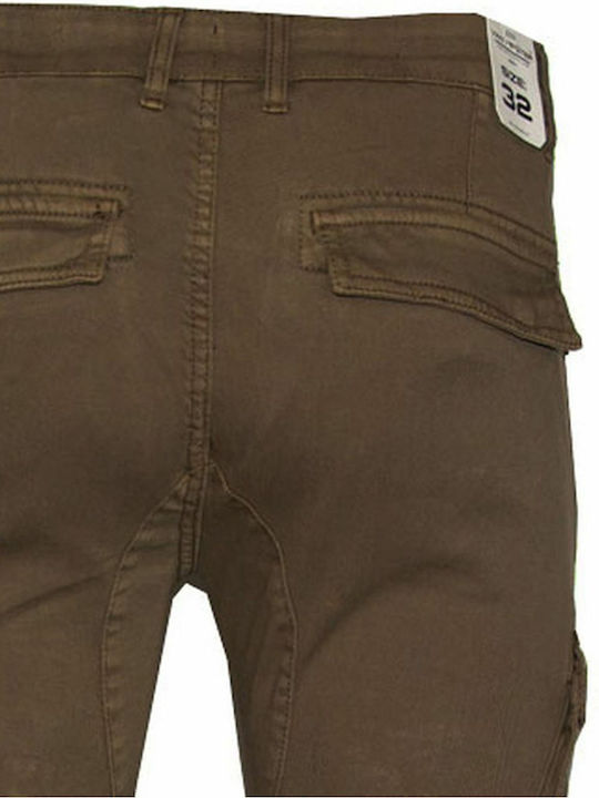 Van Hipster Men's Trousers Cargo in Slim Fit Brown