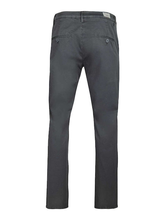 Crossley Men's Trousers Chino Elastic in Slim Fit Gray