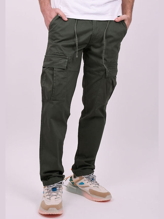 Dsplay Men's Trousers Cargo in Relaxed Fit Khaki