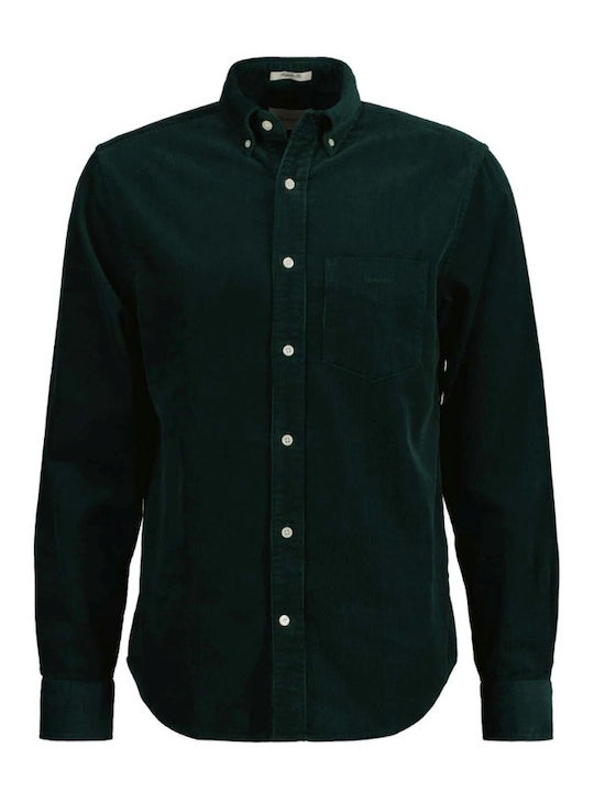 Long-sleeved Corduroy Shirt Green