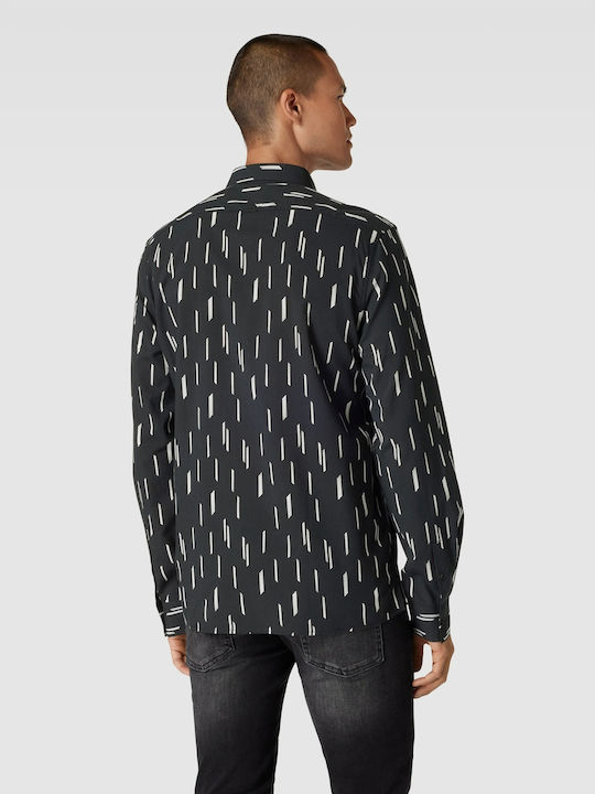 Antony Morato Men's Shirt Long Sleeve Cotton Black