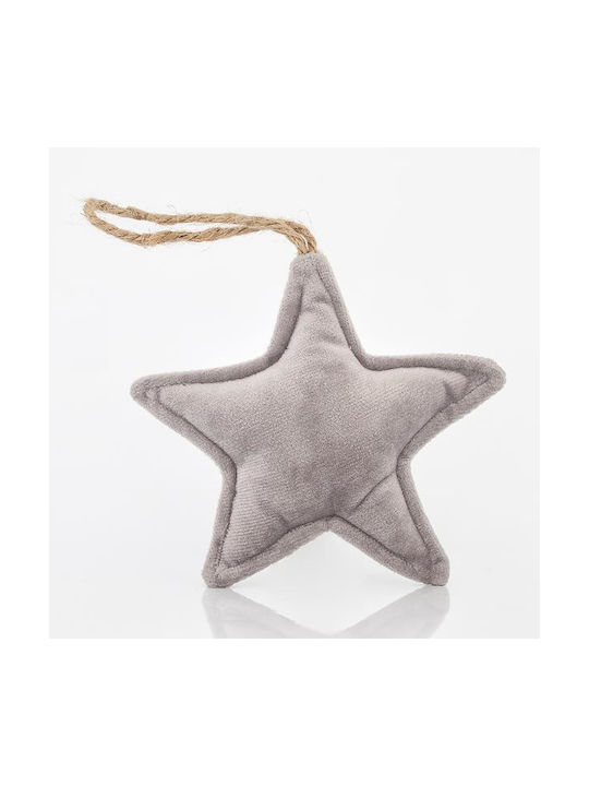 Eurolamp Christmas Fabric Star Ornament Gray 10x28cm