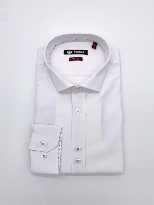 Tresor Men's Shirt Long Sleeve White