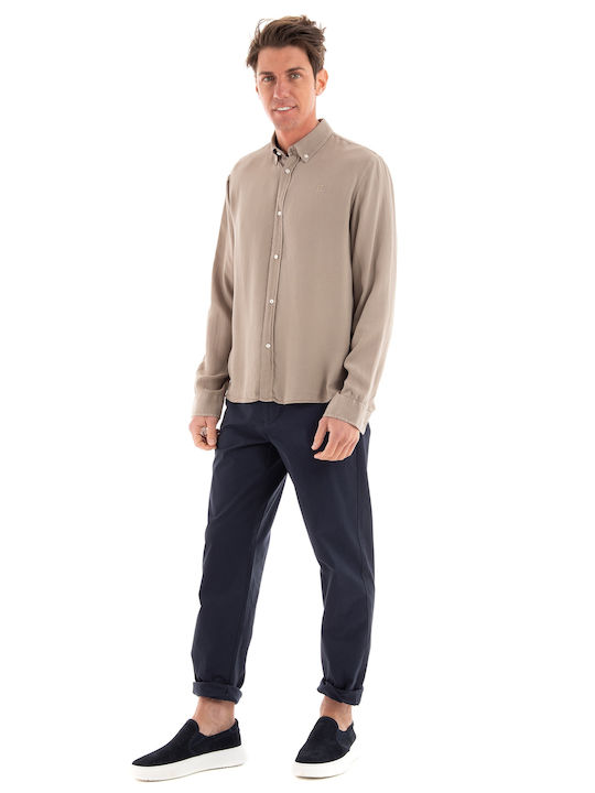 Les Deux Men's Shirt Long Sleeve Beige