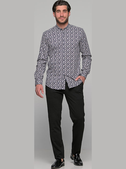 Long-sleeved Shirt Floral Black