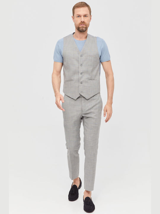 Aristoteli Bitsiani Men's Vest Slim Fit Gray