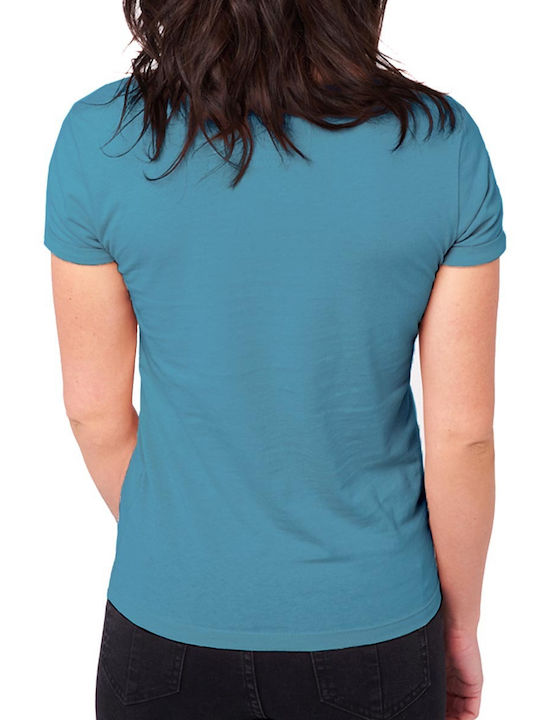 Rip Curl SURF REVIVAL Women's T-shirt with V Neckline Blue