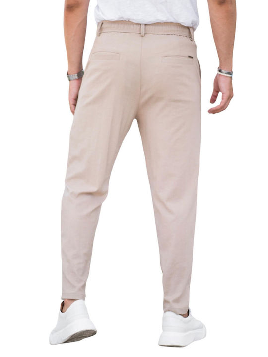 Vittorio Artist Men's Trousers Elastic Beige