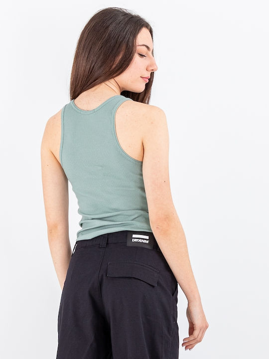 Women's Summer Cotton Sleeveless Blue Blouse 2011128 V11