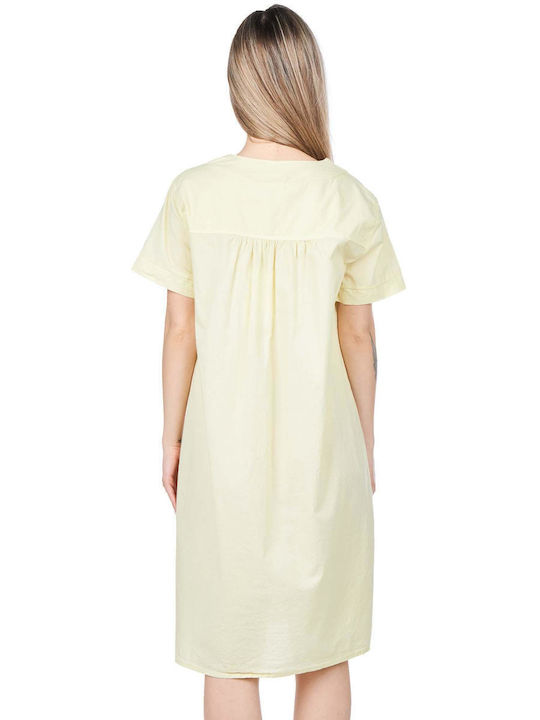 Crossley Summer Midi Dress Yellow