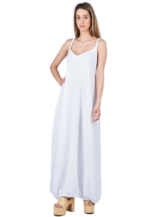 Rochie Maxi de Vară Alb