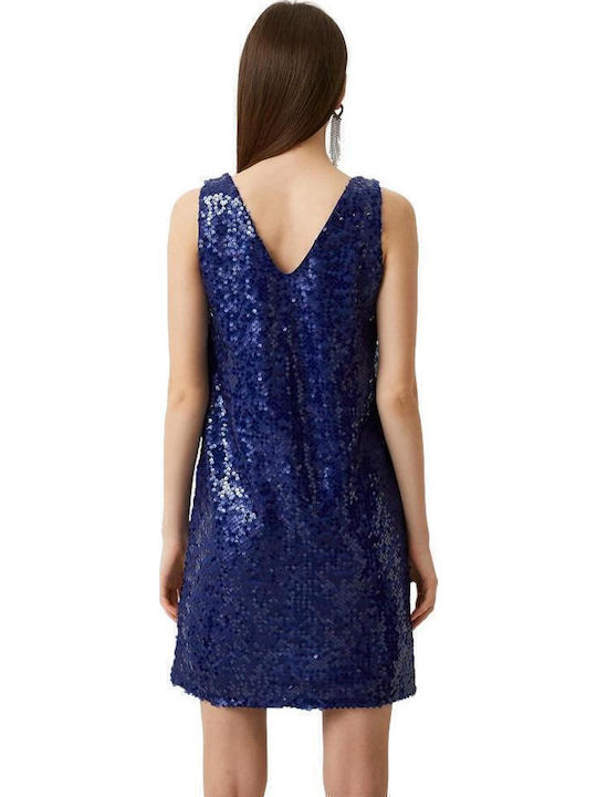 Summer Mini Evening Dress Navy Blue