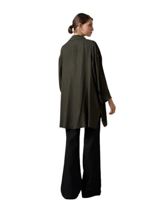 Langärmelig Damen Hemd Khaki Geprüft