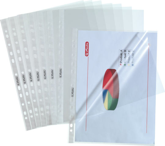 Herlitz Plastic Binder Pockets for Documents 100pcs