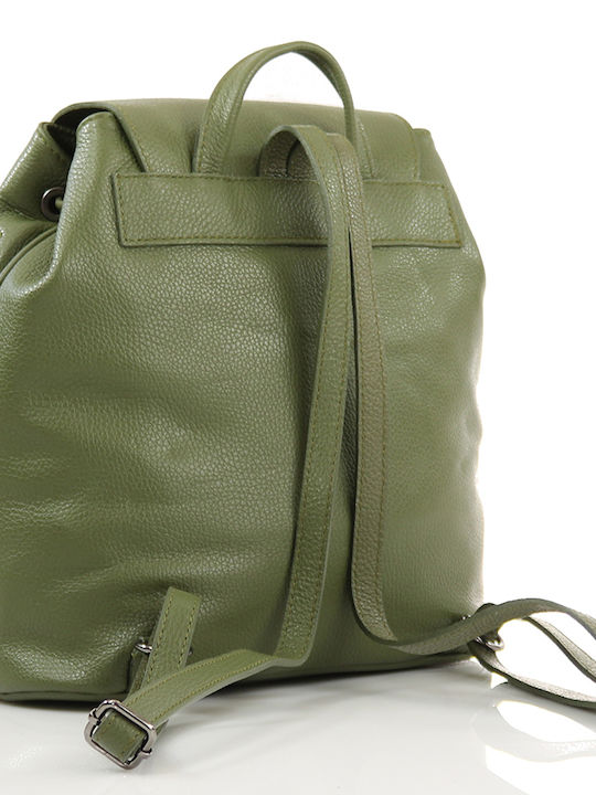 Passaggio Leather Women's Leather Backpack Green