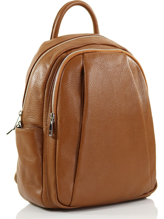 Leather Women's Bag Backpack Brown