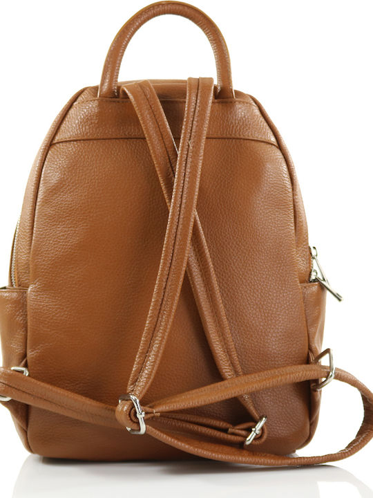Leather Women's Bag Backpack Brown