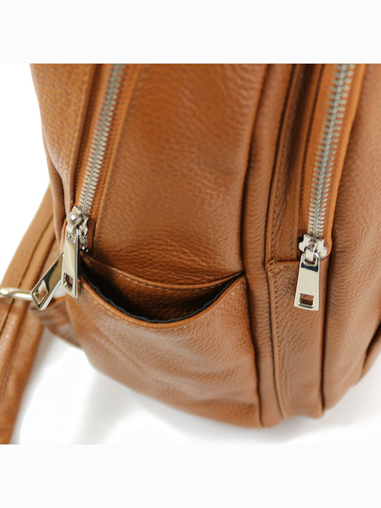 Leather Women's Bag Backpack Brown