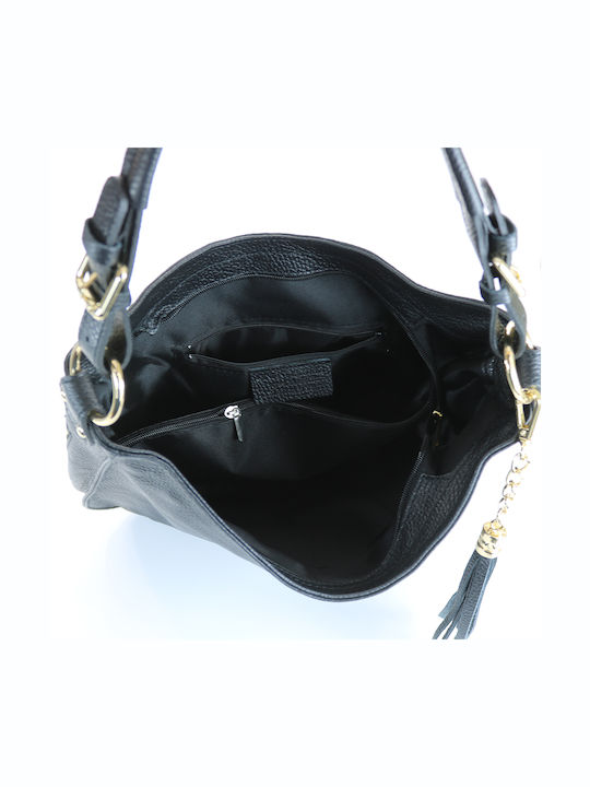 Passaggio Leather Leather Women's Bag Shoulder Black