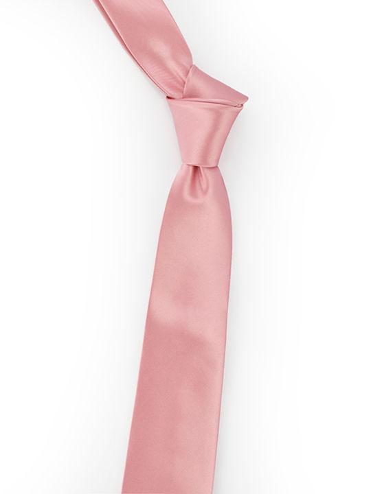 Stefano Mario Ανδρική Γραβάτα Μονόχρωμη σε Ροζ Χρώμα