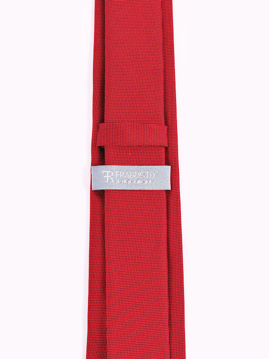 Fragosto Herren Krawatte Seide Monochrom in Rot Farbe