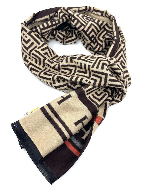 Men's Cashmere Scarf Brown