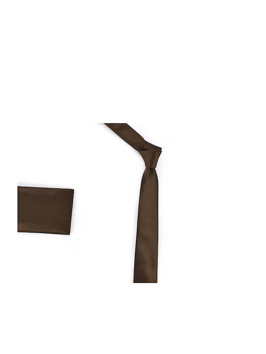 Messaggero Men's Tie Set Monochrome Brown