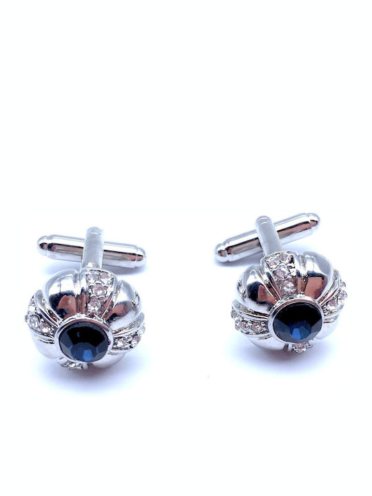 Legend Accessories Manschettenknöpfe aus Silber in Blau Farbe