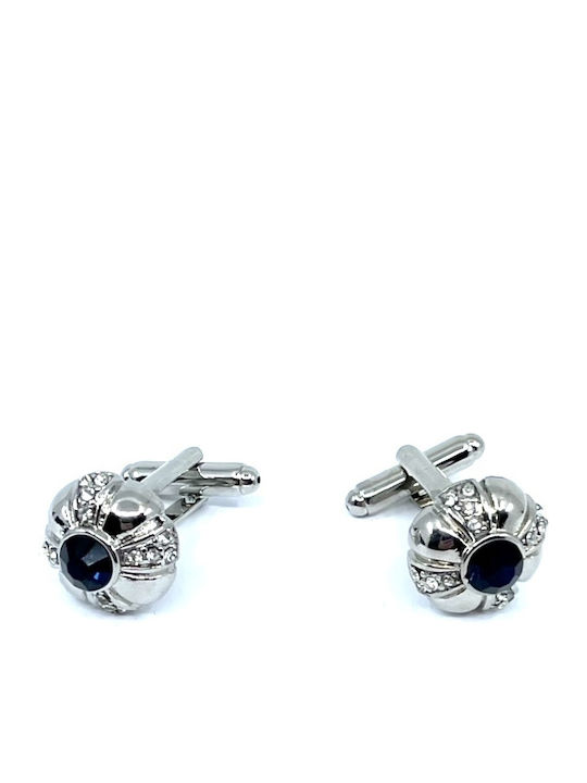 Legend Accessories Manschettenknöpfe aus Silber in Blau Farbe