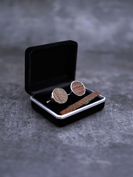 Legend Accessories Μανικετόκουμπα από Ξύλο σε Καφέ Χρώμα