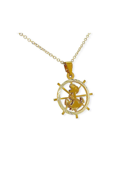 Xryseio Necklace Anchor from Gold 14K