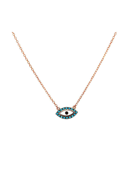 Xryseio Necklace Eye from Rose Gold 9 K