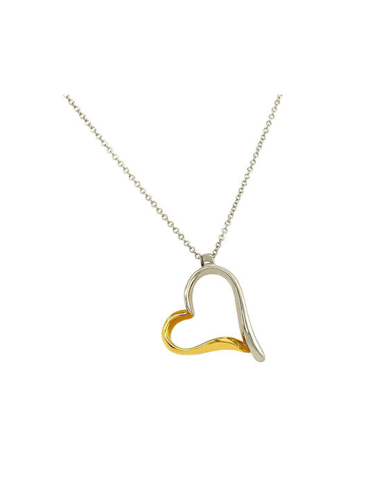 Xryseio Necklace with design Heart from Gold 14K