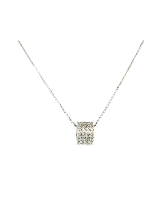 Xryseio Necklace from White Gold 14K with Zircon