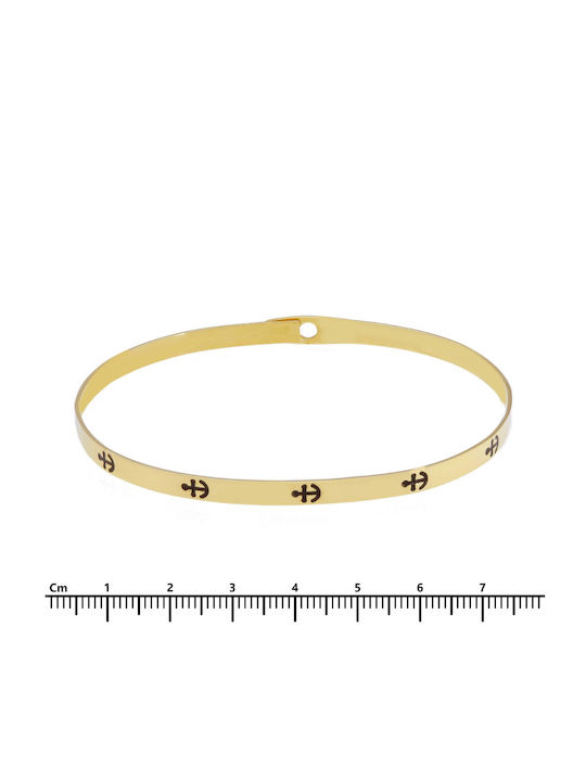 Mentzos Bracelet Handcuffs made of Gold 9K