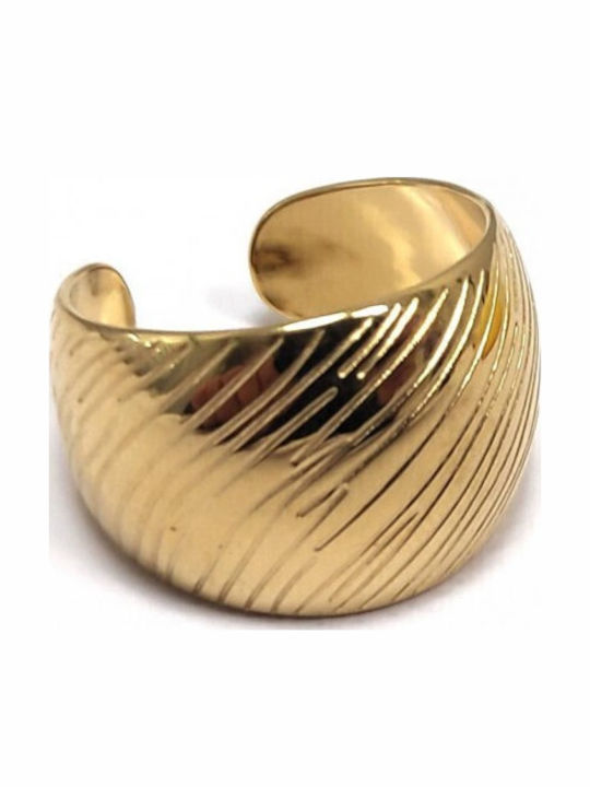 Karma Gifts Women's Steel Gold Plated Ring