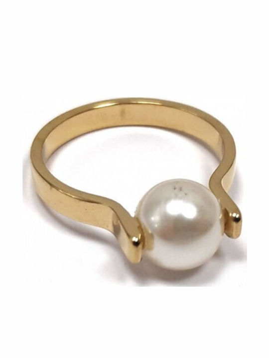 Karma Gifts Women's Steel Gold Plated Ring