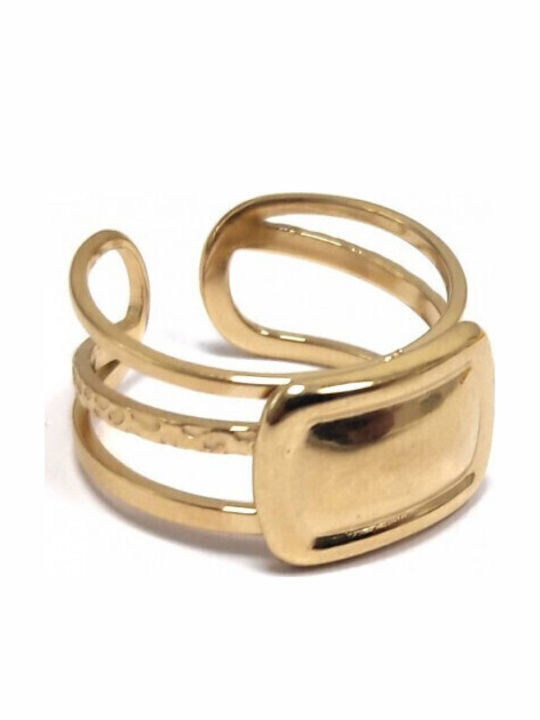 Karma Gifts Women's Steel Gold Plated Ring