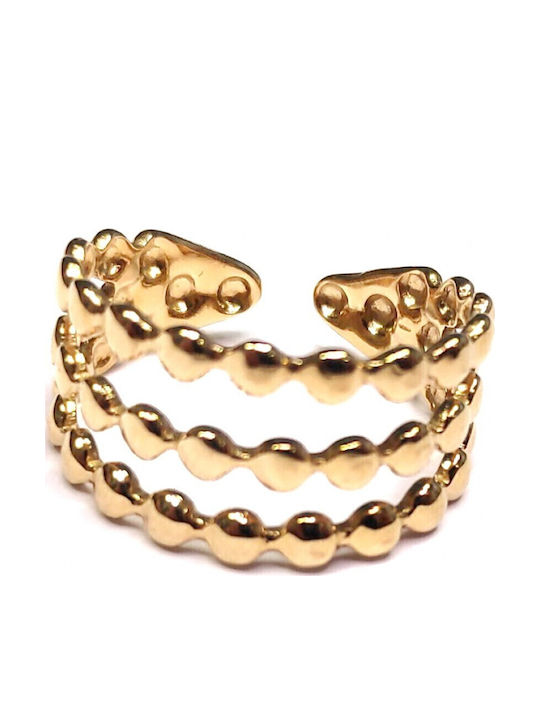 Karma Gifts Women's Steel Gold Plated Ring