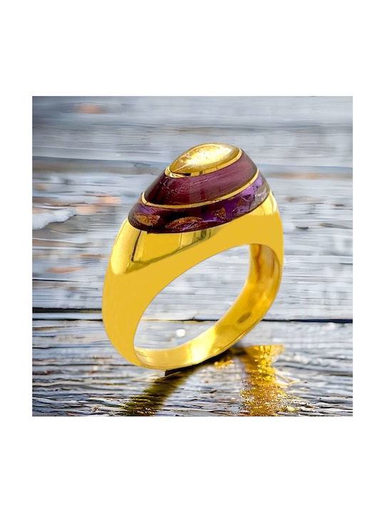 Xryseio Damen Ring mit Steinen aus Gold 18K